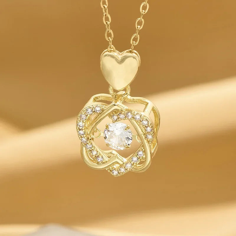 HEXA Heart Zircon Pendant Necklace