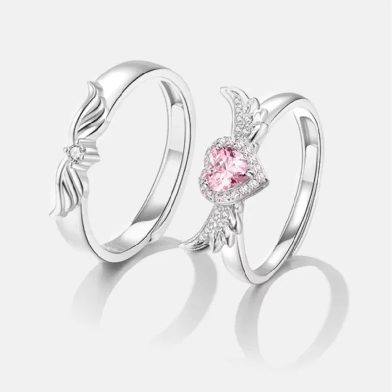 Seraphina Angel Wings Royal Bond Couple Ring