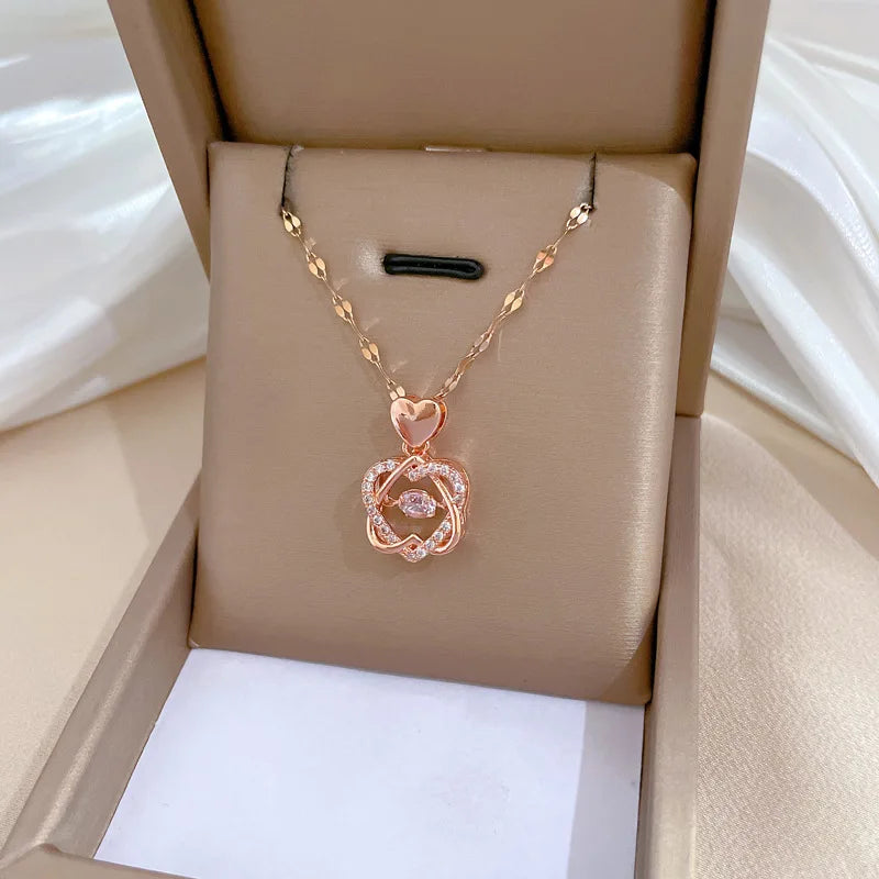 HEXA Heart Zircon Pendant Necklace