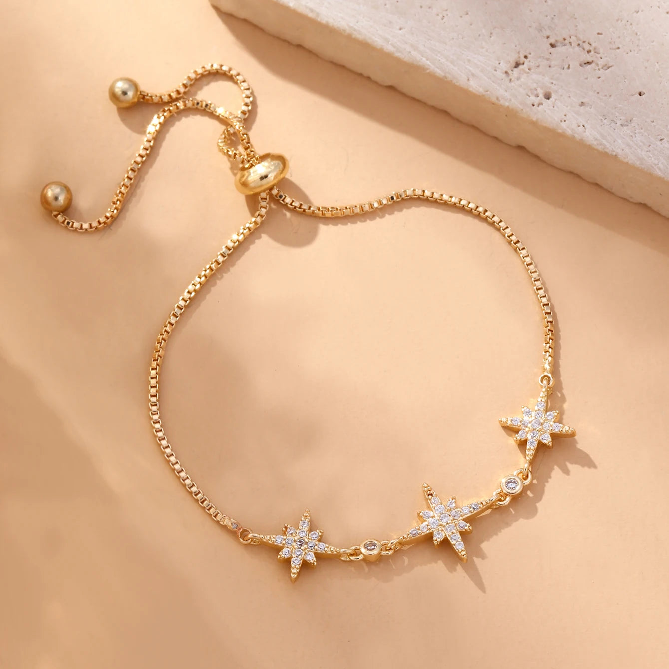 Danica 3 Star Luxury Adjustable Zircon Bracelet