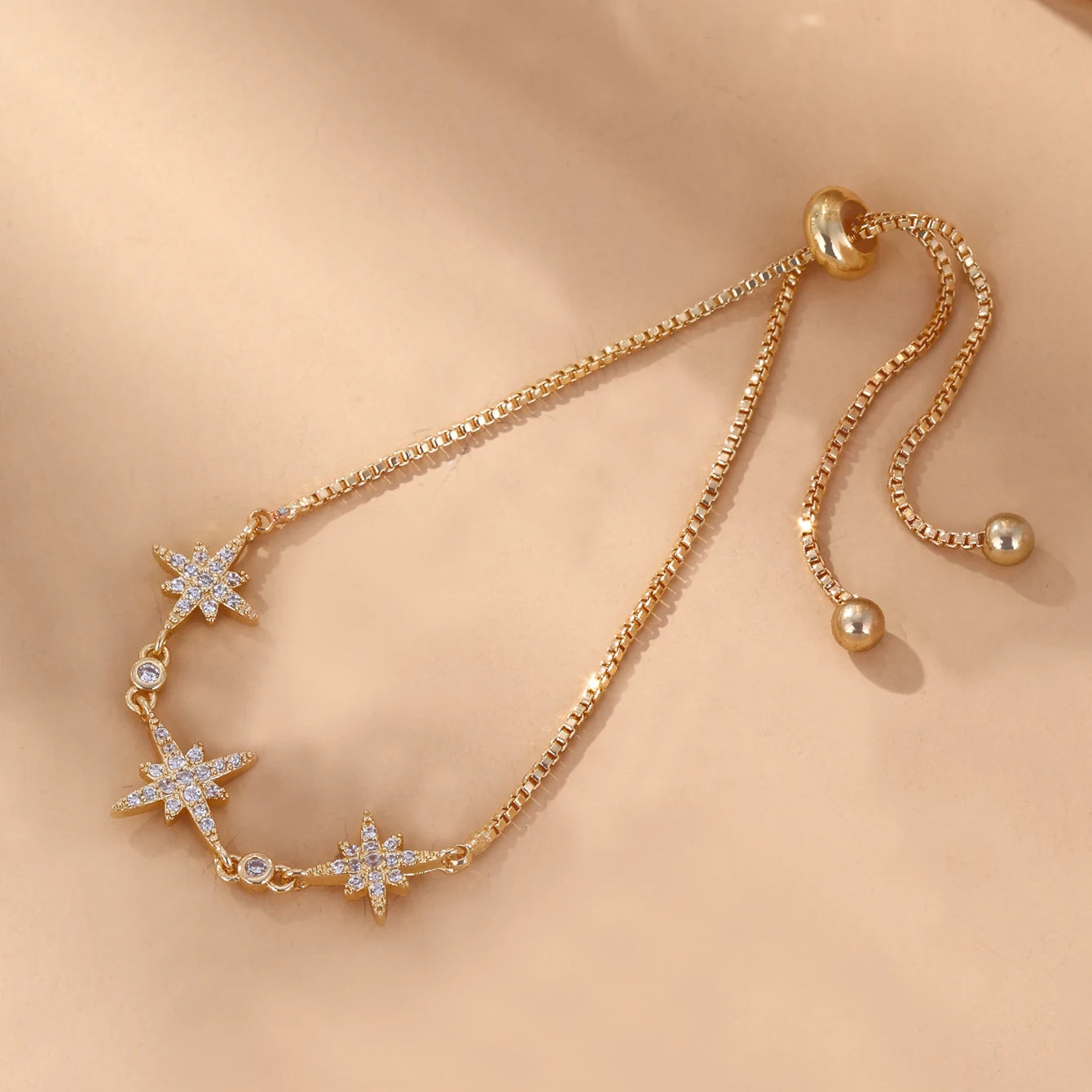 Danica 3 Star Luxury Adjustable Zircon Bracelet