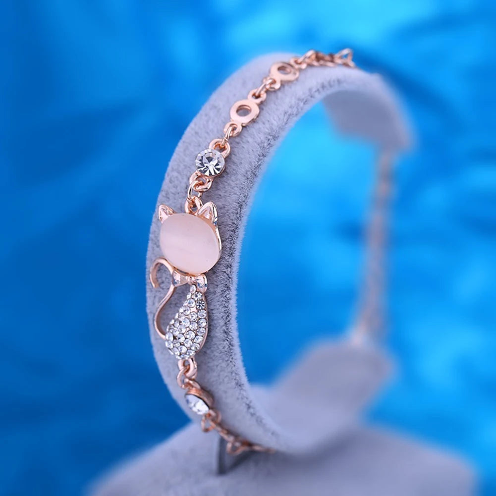 Cat Kitty Adjustable Zircon Bracelet
