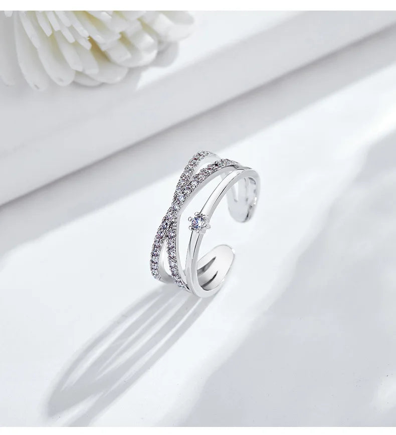 Trilogy Band Diamond Glamour Spark Ring