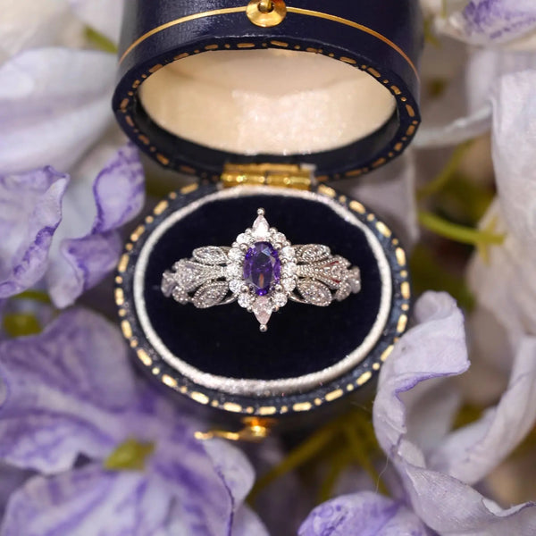 Athena Fairy Wings Purple Diamond Ring