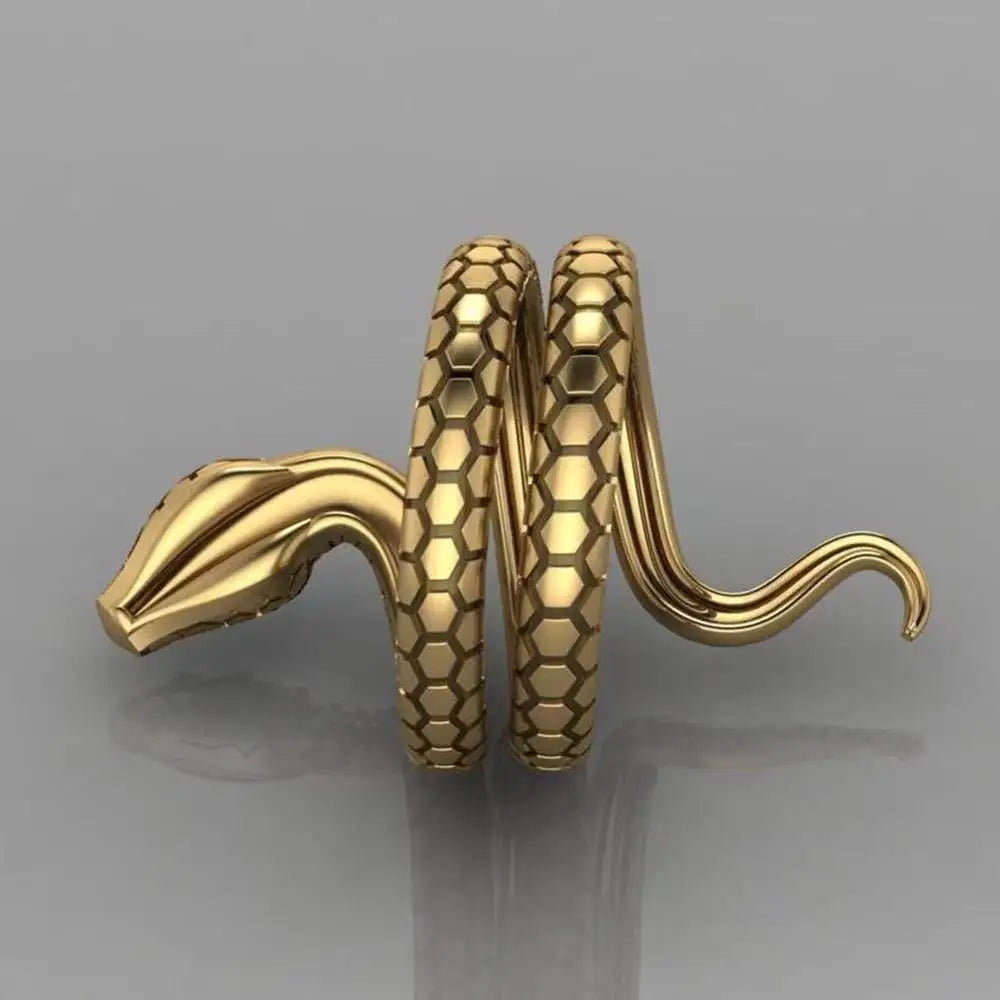 Mystic Cobra Snake With Sapphire Blue Zircon Vintage Ring