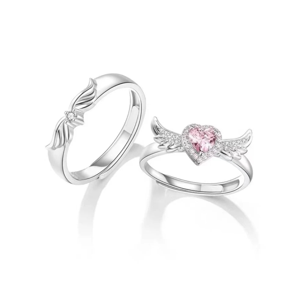 Seraphina Angel Wings Royal Bond Couple Ring