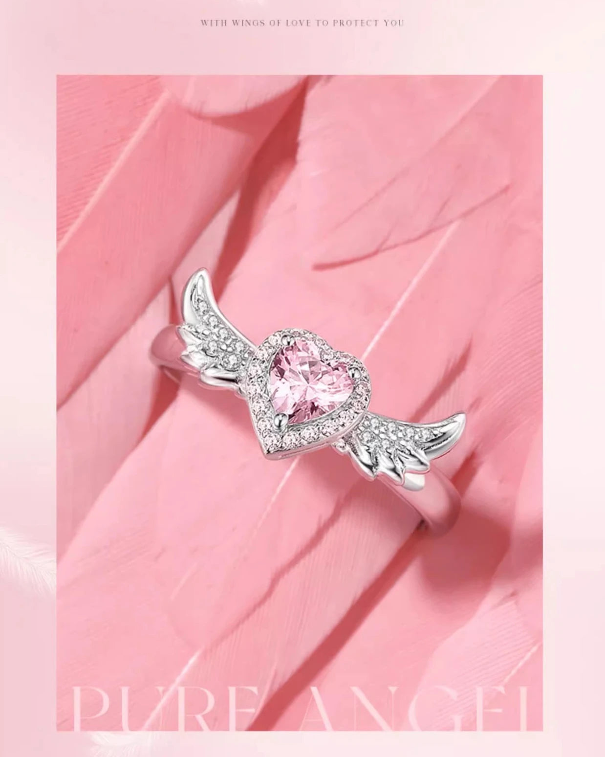 Seraphina Angel Wings Royal Bond Couple Ring