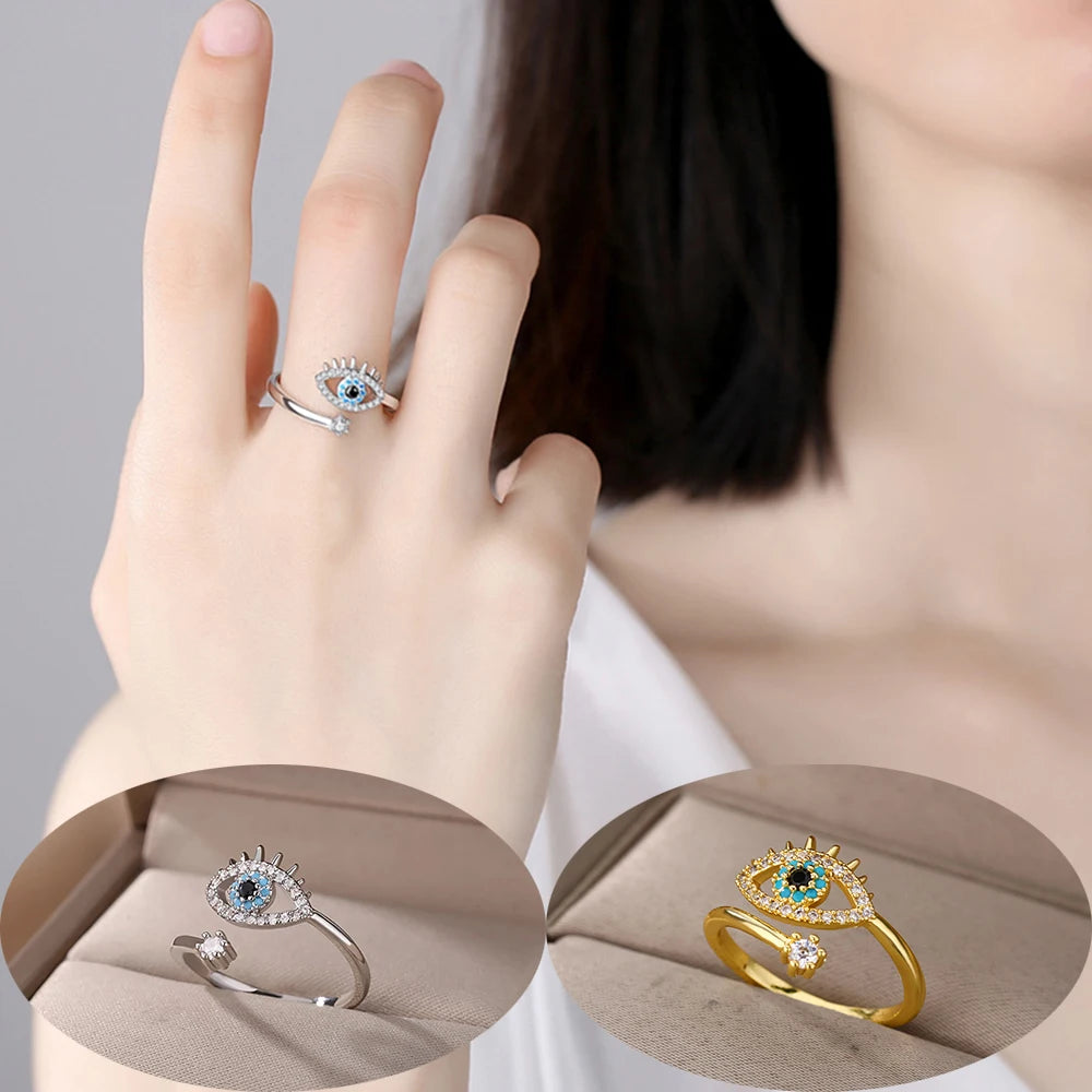 Evil Eye - Adjustable Ring