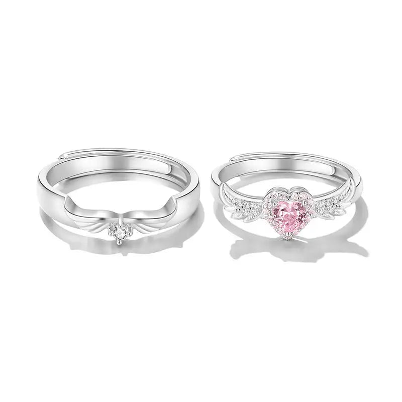Seraphina Angel Wings Royal Bond Couple Ring