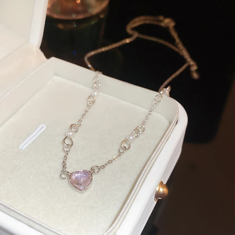 Maleficent Heart Star Zircon Pendant Necklace