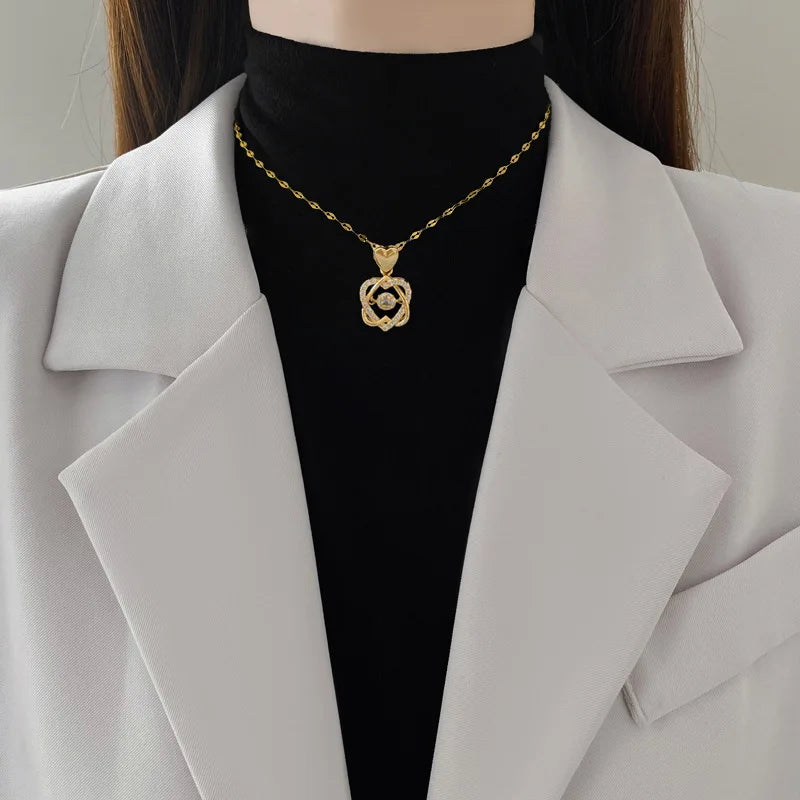 HEXA Heart Zircon Pendant Necklace