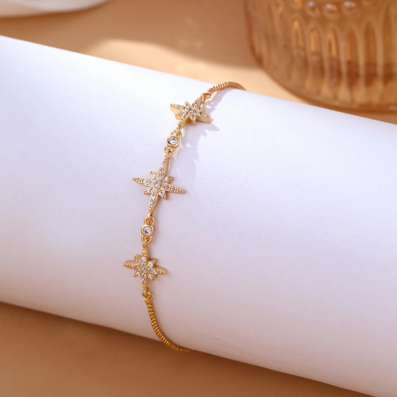 Danica 3 Star Luxury Adjustable Zircon Bracelet