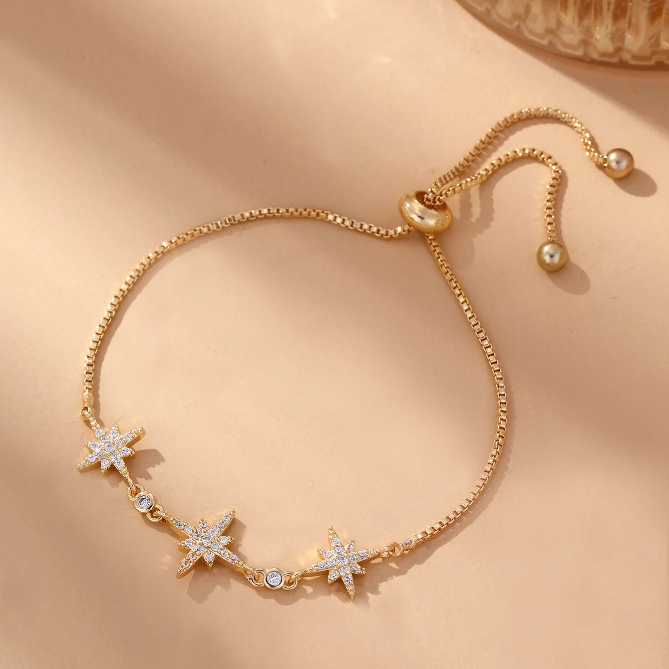 Danica 3 Star Luxury Adjustable Zircon Bracelet