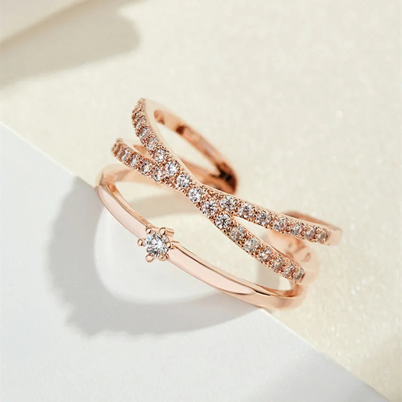 Trilogy Band Diamond Glamour Spark Ring