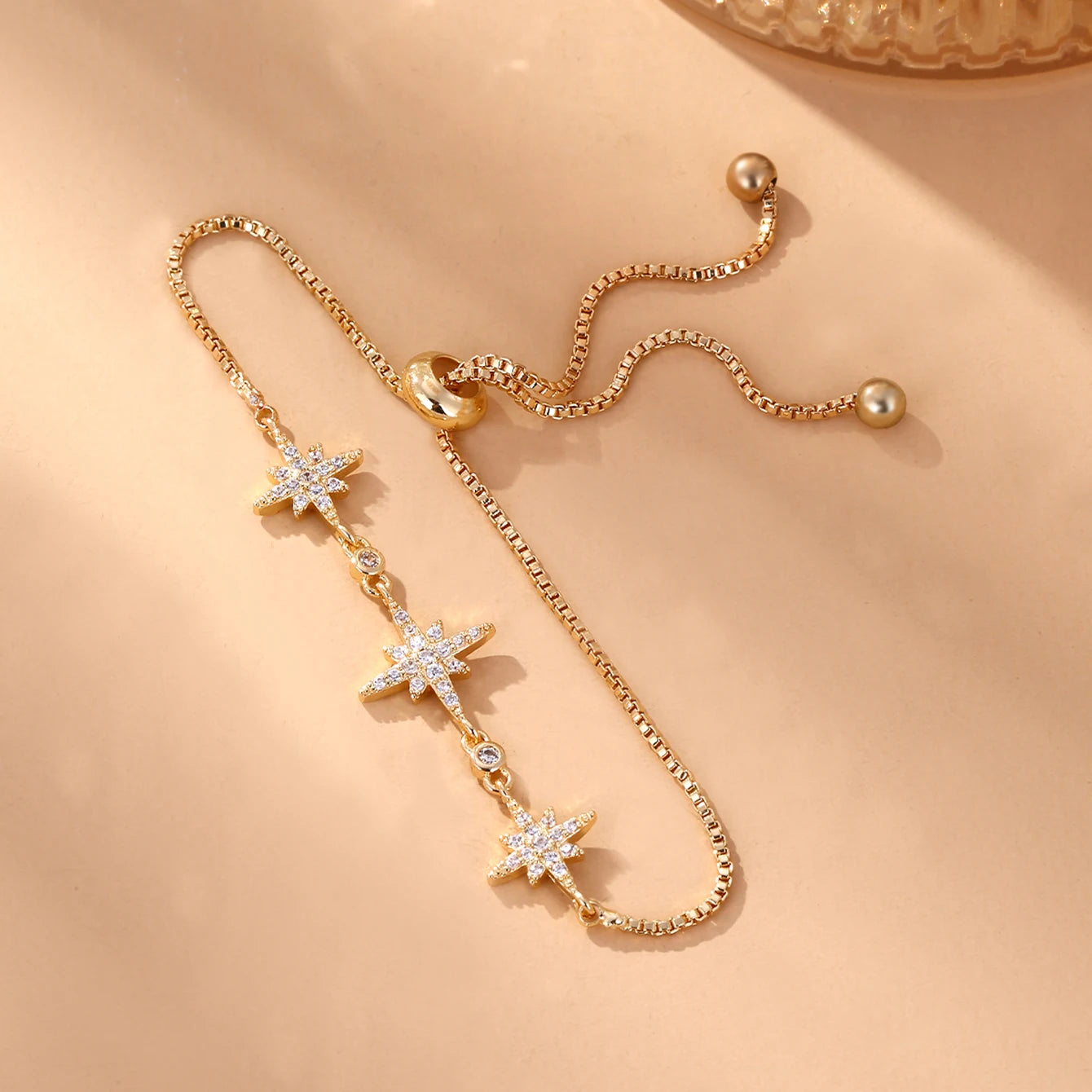 Danica 3 Star Luxury Adjustable Zircon Bracelet