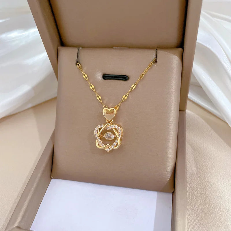 HEXA Heart Zircon Pendant Necklace
