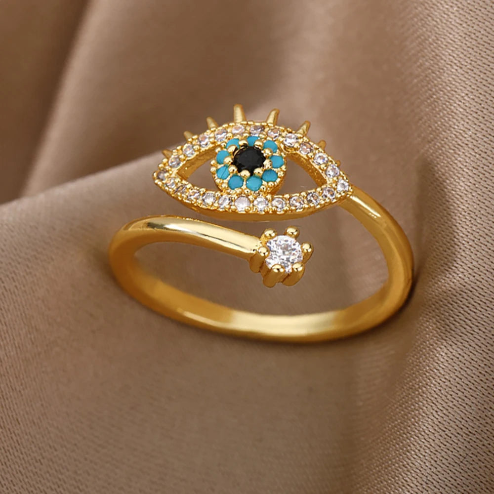Evil Eye - Adjustable Ring