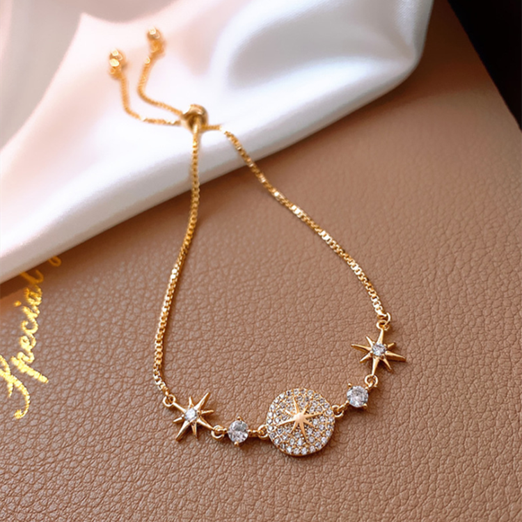 AWAN Star Adjustable Box Chain Zircon Bracelet