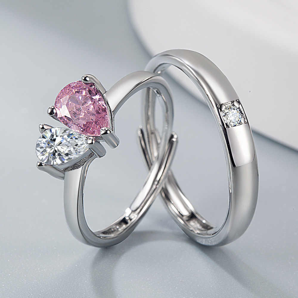 Teardrop Diamond Royal Bond Couple Ring