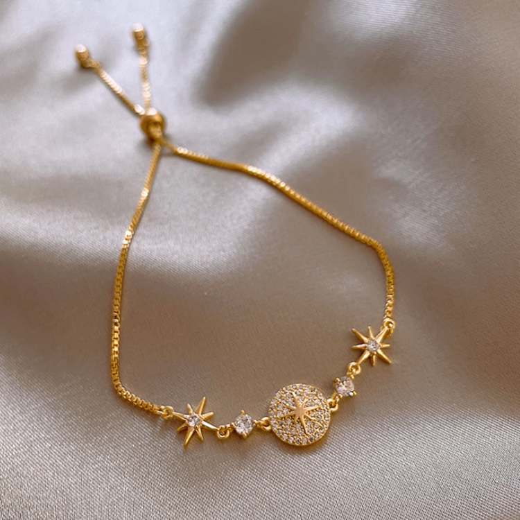 AWAN Star Adjustable Box Chain Zircon Bracelet
