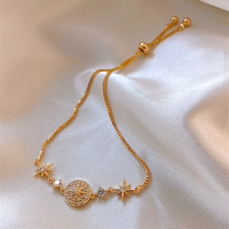 AWAN Star Adjustable Box Chain Zircon Bracelet