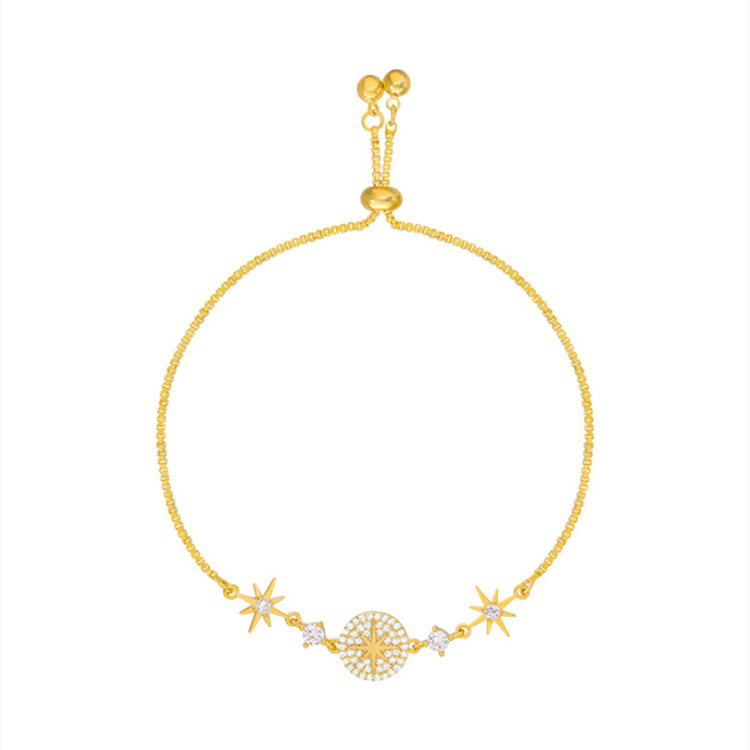 AWAN Star Adjustable Box Chain Zircon Bracelet