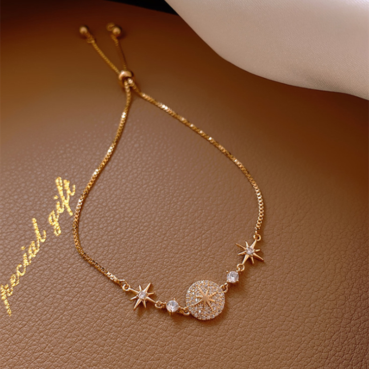 AWAN Star Adjustable Box Chain Zircon Bracelet