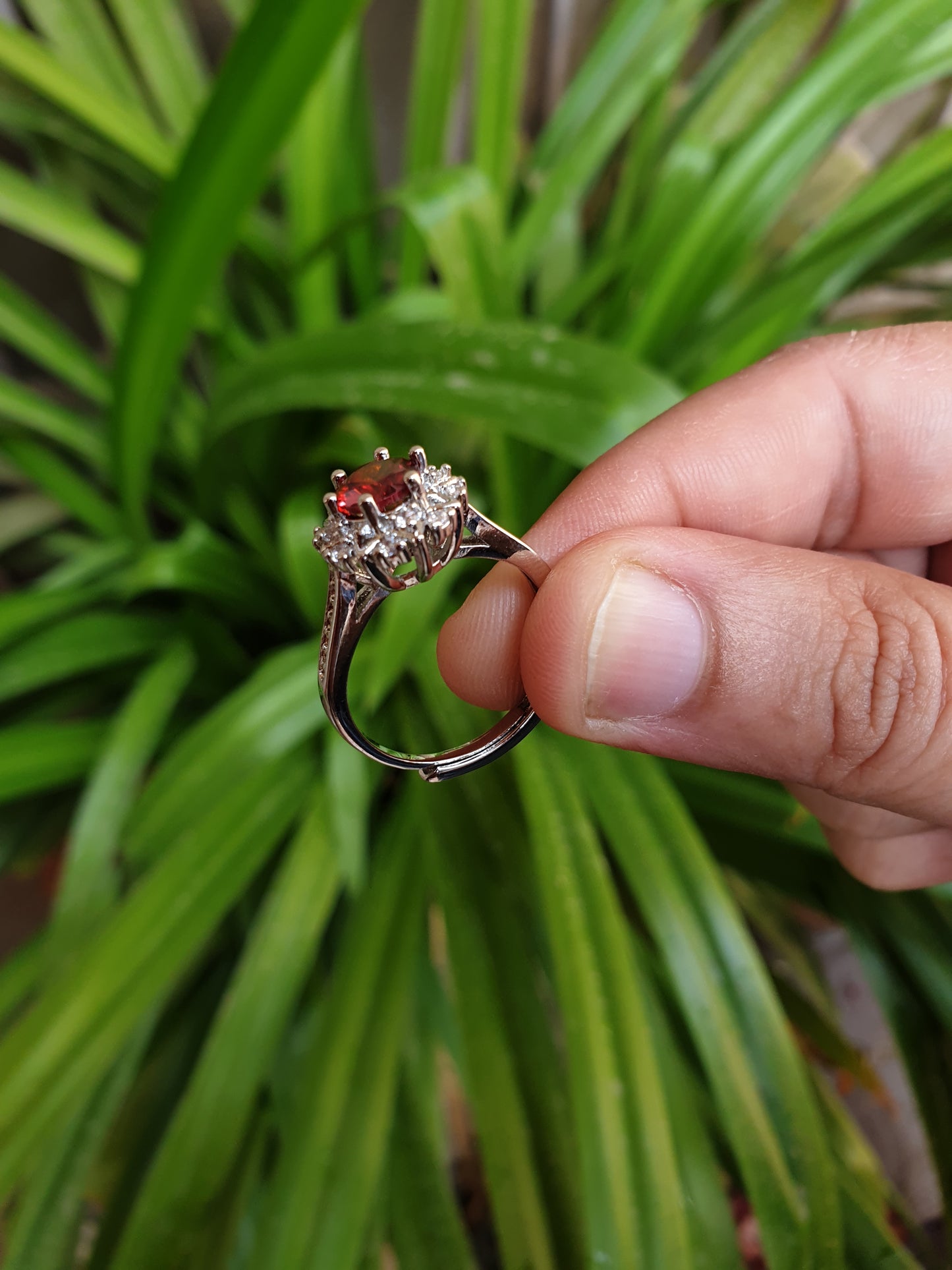 Nova Red  Diamond With Micro Zircon Ring