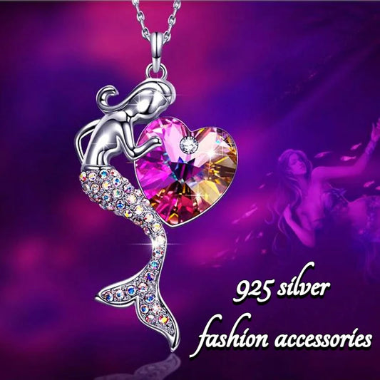 Mermaid  Zircon  Pendant Necklace