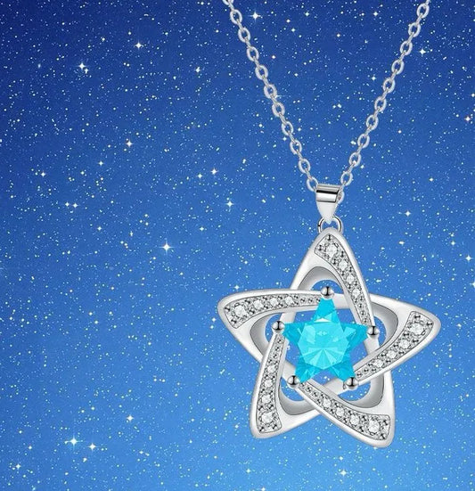 Aquila Blue  Star 🌟 Pendant Necklace
