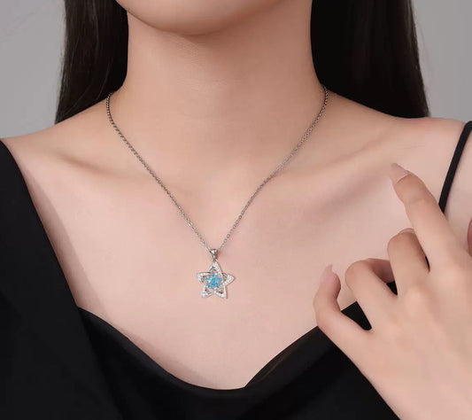 Aquila Blue  Star 🌟 Pendant Necklace