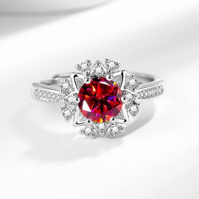 Nova Red  Diamond With Micro Zircon Ring