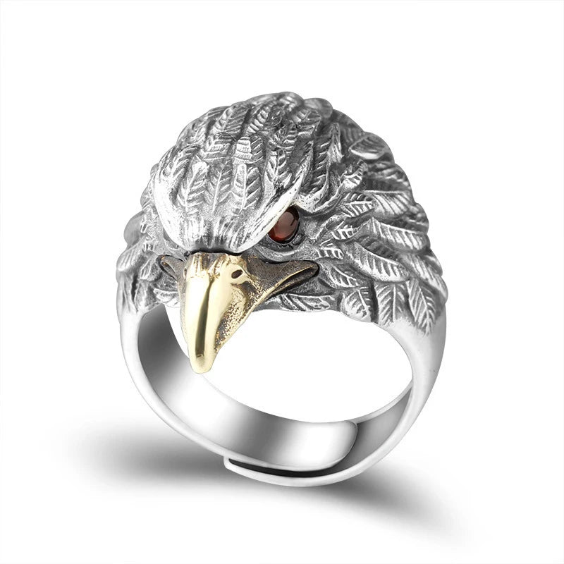 Eagle Face Adjustable Gothic Style Ring