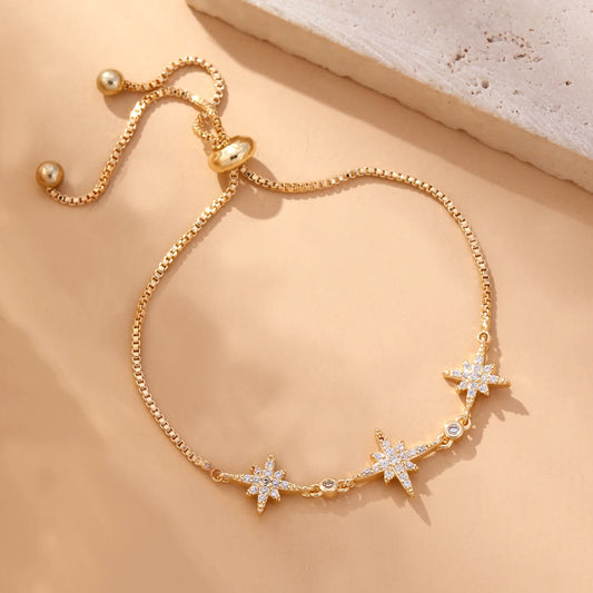 Danica 3 Star  Luxury Adjustable Zircon Bracelet