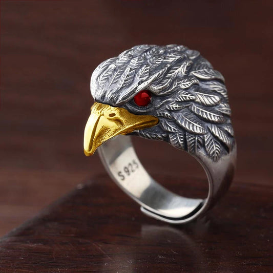 Eagle Face Adjustable Gothic Style Ring