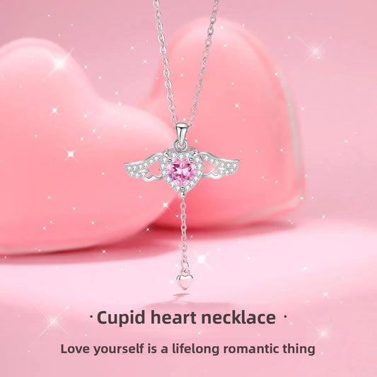 Angelina Angel  Wing  Zircon  Pendant Necklace > Moveable Wings