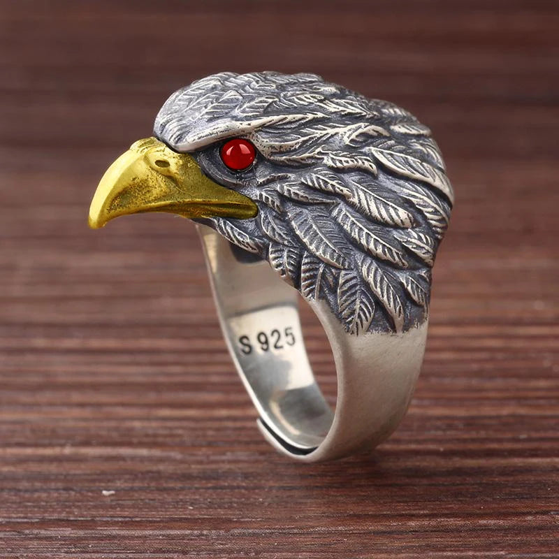 Eagle Face Adjustable Gothic Style Ring