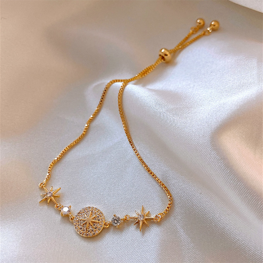 AWAN Star  Adjustable Box Chain Zircon Bracelet